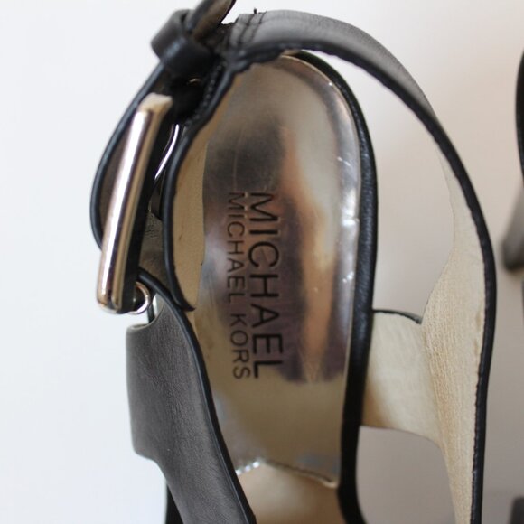 Michael Kors Carla Leather Platform Sandal - Picture 9 of 10